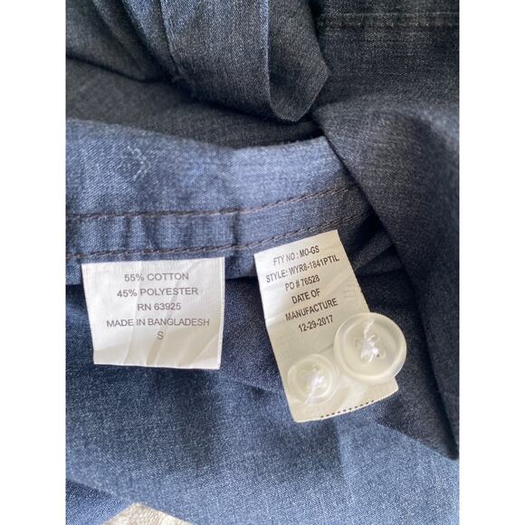 RETROFIT Brand Mfg Mens Blue Gray Arrows Short Sheeve Button Sz‎ S - Picture 7 of 7